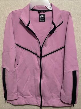 Nike Pink Track Zip Jacket with Black Trim